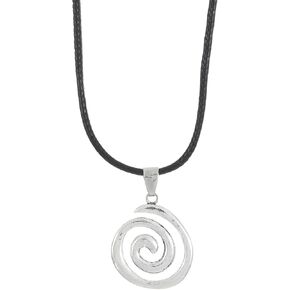 POYAMUSE Chunky Spiral Swirl Necklace - Aesthetic Grunge Jewelry for Trendy Looks, Boho Choker Necklace - Bohemia Jewelry for Women