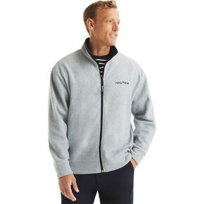 NAUTICA Men's Full-Zip Mock Neck Fleece Sweatshirt