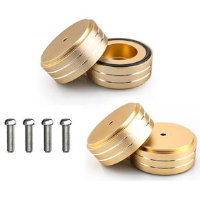 Tertullus 4 Pcs Speaker Feet Isolation 40x20mm Turntable Feet Aluminum Platform Speaker Spike Stand Floor Protectors Dampening Pad with Rubber Ring for Hi-fi Equipments in Saudi Arabia
