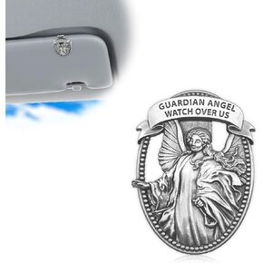 Cathedral Guardian Angel Car Visor Clip, Bless Driving Safety Gift Car Automotive Accessories, Religious Gift for Parent, Friend, New and Old Driver