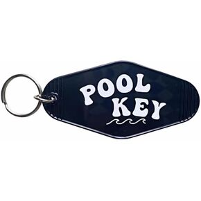 Pool Key Keychain Plastic Vintage Motel Keychain Key Tag Pool Accessories for Women Men