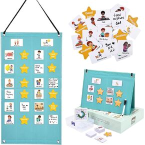 Kids Daily Routine Chart- Build Your Own Toddler Chore Chart- Visual Schedule for Kids Morning Bedtime Routine Chart | Behavior Chart for Kids at Home in Saudi Arabia