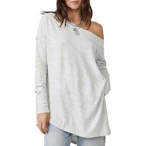 Free People Women's to The Right Longsleeve, Love Dove, L