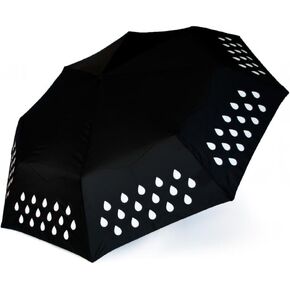 Suck UK Folding Umbrella Black & Gold Umbrella Gold Umbrellas For Rain Compact Portable Umbrella Black Umbrella Windproof Color Flip Foldable Umbrella & Travel Umbrella Compact Umbrella
