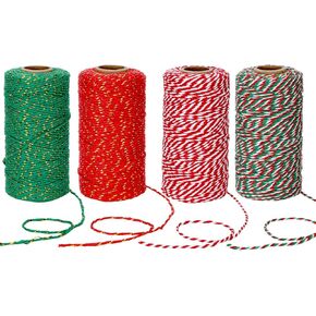 4 Rolls 1312 Feet Christmas Baker Twine Christmas Wrapping Twine Gift Packing Rope for Christmas DIY Supplies (Classic Colors) in Kuwait
