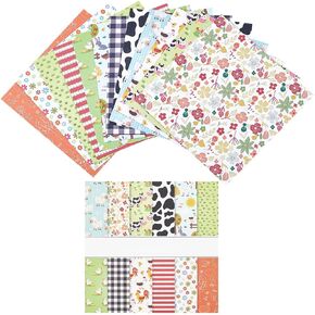 GORGECRAFT 24 Sheets 12 Styles Brick Scrapbook Paper Pad 5.98x5.98inch Single-Sided Decorative Decoupage Cardstock Paper Background Supplies for Journaling Planners Card Making Photo Album Origami