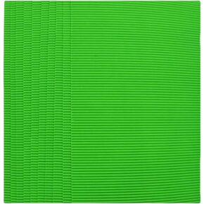 10 Sheets Colored Corrugated Cardboard Sheets Bright Corrugated Paper Sheets Decorative Corrugated Paper for DIY Art Crafts Signs Projects 8.3 x 11.7 Inches (Green, 8.3X11.7 inch)