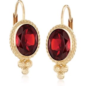 Ross-Simons 1.60 ct. t.w. Garnet Twist-Edge Earrings in 14kt Yellow Gold