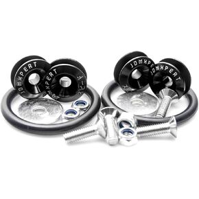 Xotic Tech 4x JDM Black Car Bumpers Trunk Fender Hatch Lids Quick Release Fasteners