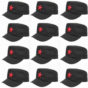 ZffXH 12 pcs Birthday Party Hats Army Cadet Soldier Theme Party hat Favors Halloween Costume Cap