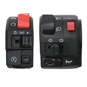 Universal 7/8" 22mm Handlebar Control Switches for Motorcycle Turn Signal Low/High Beam Warning Light Flameout Switch