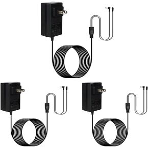 3 Pcs lemax Power Adapter 4.5v Compatible with Lemax Lighted Accessory AC DC Power Adapter for Christmas Halloween Village Lights Micro Lighting Building Decor(2 Head Output,Bend)