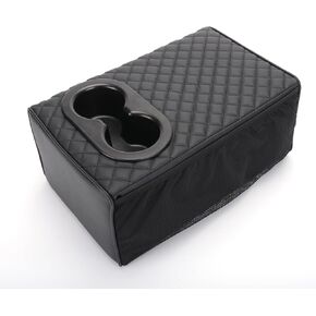 Universal Car Rear Seat Armrest Console Box with Cup Holder, Backseat Arm Rest Console Organizer,2 Row Central Arm Rest Box Trays
