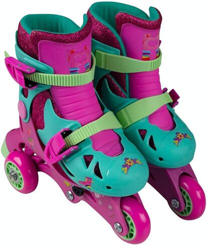 PlayWheels Trolls Glitter Convertible 2-in-1 Skates, Junior Size 6-9 in Kuwait