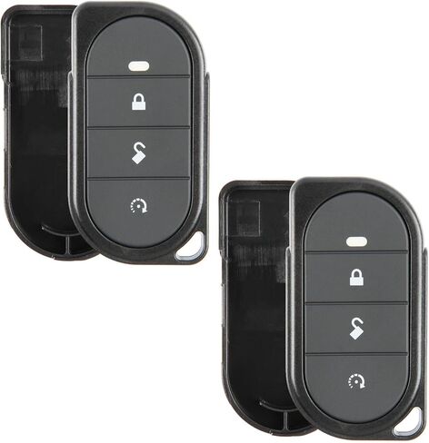 KeylessOption دخول بدون مفتاح التحكم عن بعد مفتاح السيارة فوب شل زر وسادة إنذار غطاء الأمان قفل فتح البعيد تشغيل 3 زر استبدال ل Viper (7146V) in Saudi Arabia