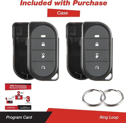KeylessOption دخول بدون مفتاح التحكم عن بعد مفتاح السيارة فوب شل زر وسادة إنذار غطاء الأمان قفل فتح البعيد تشغيل 3 زر استبدال ل Viper (7146V) in Saudi Arabia