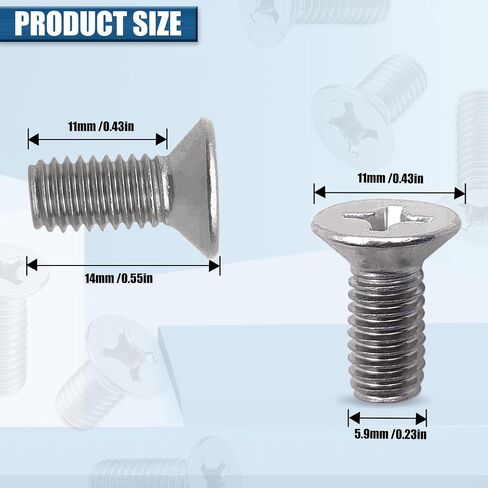 8Pack Stainless Steel Brake Disc Rotor Screws, Stainless Steel Retaining Screws for Front and Rear By Mission Automotive, Compatible with for Honda, Acura, Hyundai and Kia Models in Kuwait