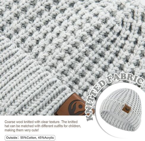 Knitted Toddler Winter Hat Beanie for Baby Boy Girls Soft Cotton Cute Toddler Beanie Warm Infant Hats Outdoor in Kuwait