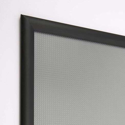 M&T Displays Snap Poster Frame 17x22 Inch Black 1" Aluminum Profile Front Loading Wall Mounting Photo Picture Document Certificate Sign Holder Mitered Corner Anti Glare Cover (2 pack) in Saudi Arabia