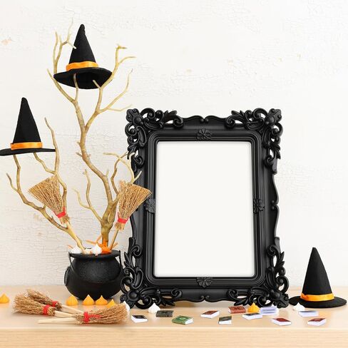 36 Pieces Mini Halloween Decorations 12 Mini Felt Witch Hats 12 Small Brooms 12 Miniature Dollhouse Books Tiny Witch Accessories Set for DIY Crafts Halloween Party Decor Supplies in Saudi Arabia