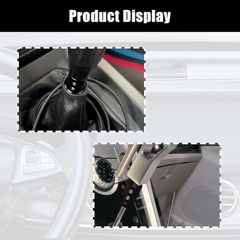 محول مقبض التحول العالمي، محول ناقل الحركة التلقائي من الألومنيوم، مثبت غمد مقبض ناقل الحركة في السيارة من أجل النقل اليدوي بدون خيوط (أسود) in Kuwait