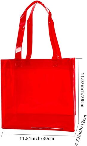 ONEART 2 Pcs 11L Beach Tote Bag 12x5x11 Clear Bag for Pool Party Shopping Bag Travel Sports Events Soild Colour Tote Bag in Saudi Arabia