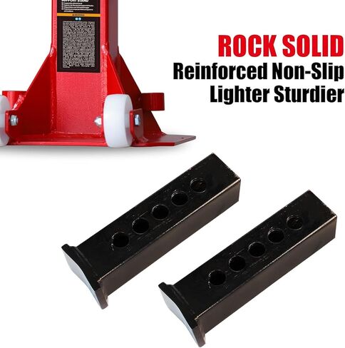 BIG RED Torin 12 Ton Heavy Duty Jack Stands: Pin Style Jack Stand with 2 Casters and Handle, Easily Portable Car Stand for Cars, SUVs, Truck and Pick Ups - Red in Kuwait