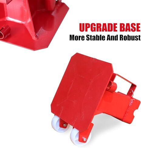 BIG RED Torin 12 Ton Heavy Duty Jack Stands: Pin Style Jack Stand with 2 Casters and Handle, Easily Portable Car Stand for Cars, SUVs, Truck and Pick Ups - Red in Kuwait