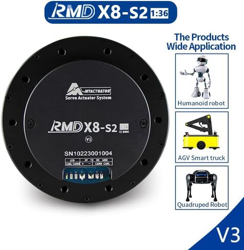 MyActuator Servo Actuator System RMD-X8 S2 1:36 V3 Brushless DC Servo Motor Precise Reducer with MCX500 Driver High Torque for Humanoid Robot Mechanical Arm Exoskeleton in Saudi Arabia