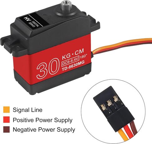 AITRIP 2Pack 20KG Digital RC Servo Digital Servo High Torque Full Metal Gear Waterproof with 25T Servo Horn for RC Model DIY, Control Angle 180° in Kuwait