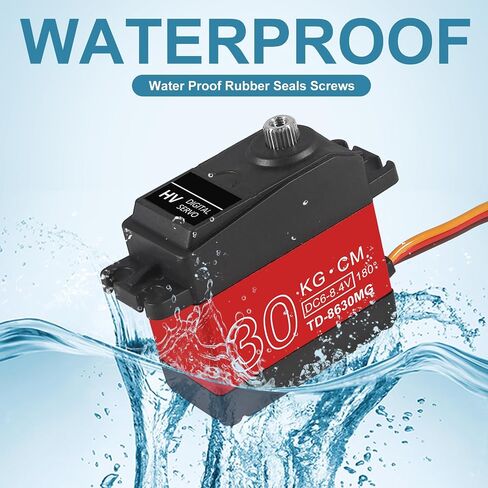 AITRIP 2Pack 20KG Digital RC Servo Digital Servo High Torque Full Metal Gear Waterproof with 25T Servo Horn for RC Model DIY, Control Angle 180° in Kuwait
