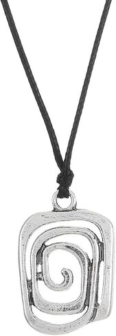POYAMUSE Chunky Spiral Swirl Necklace - Aesthetic Grunge Jewelry for Trendy Looks, Boho Choker Necklace - Bohemia Jewelry for Women in Kuwait