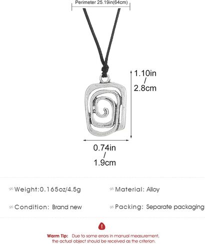 POYAMUSE Chunky Spiral Swirl Necklace - Aesthetic Grunge Jewelry for Trendy Looks, Boho Choker Necklace - Bohemia Jewelry for Women in Kuwait