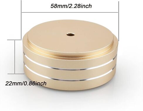 Tertullus 4 Pcs Speaker Feet Isolation 40x20mm Turntable Feet Aluminum Platform Speaker Spike Stand Floor Protectors Dampening Pad with Rubber Ring for Hi-fi Equipments in Saudi Arabia