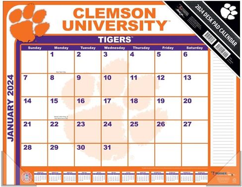 TURNER SPORTS Clemson Tigers 2025 22x17 Desk Calendar (25998061476) in Saudi Arabia