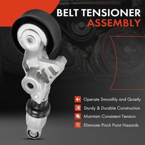 A-Premium Belt Tensioner Assembly with Pulley Compatible with Honda Accord 2008-2010, Odyssey 2005-2010, Pilot 2006-2011, Accord Crosstour 2010 3.5L, Replace# 31170R70A01, 31170RKB005 in Kuwait