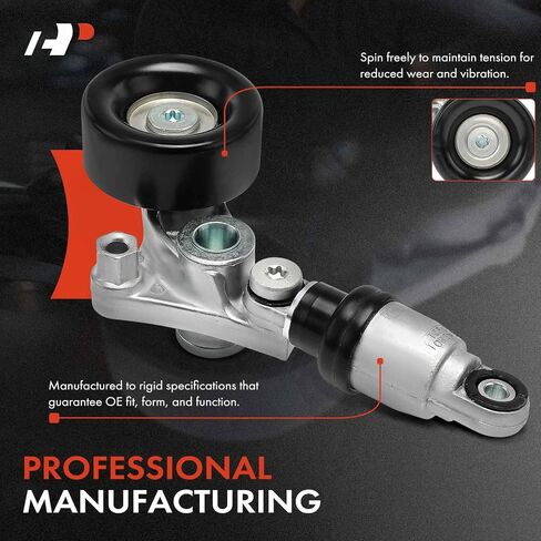 A-Premium Belt Tensioner Assembly with Pulley Compatible with Honda Accord 2008-2010, Odyssey 2005-2010, Pilot 2006-2011, Accord Crosstour 2010 3.5L, Replace# 31170R70A01, 31170RKB005 in Kuwait