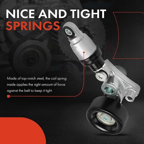 A-Premium Belt Tensioner Assembly with Pulley Compatible with Honda Accord 2008-2010, Odyssey 2005-2010, Pilot 2006-2011, Accord Crosstour 2010 3.5L, Replace# 31170R70A01, 31170RKB005 in Kuwait