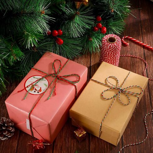 4 Rolls 1312 Feet Christmas Baker Twine Christmas Wrapping Twine Gift Packing Rope for Christmas DIY Supplies (Classic Colors) in Kuwait