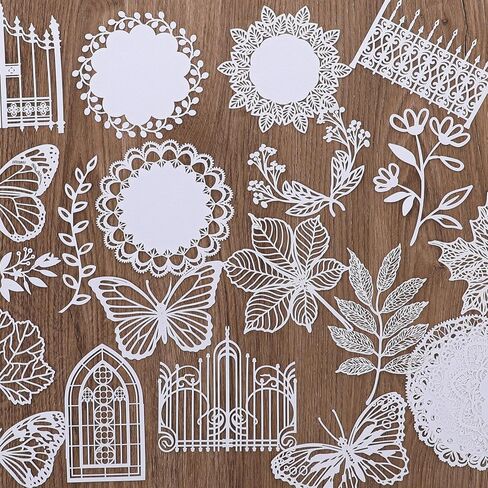 Scrapbook, Scrapbooking Lace Frames Vintage Scrapbook Paper Lace for Scrapbooking Supplies Vintage Scrapbook Cutouts Paper Lace for Junk Journaling,DIY Craft Album Planner Embellishments,Card Making in Saudi Arabia