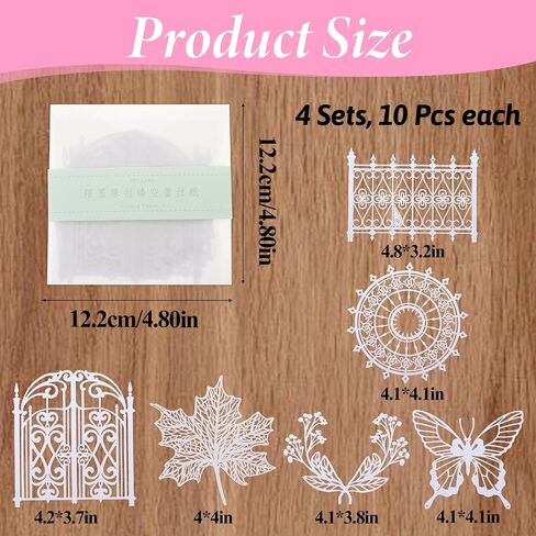 Scrapbook, Scrapbooking Lace Frames Vintage Scrapbook Paper Lace for Scrapbooking Supplies Vintage Scrapbook Cutouts Paper Lace for Junk Journaling,DIY Craft Album Planner Embellishments,Card Making in Saudi Arabia