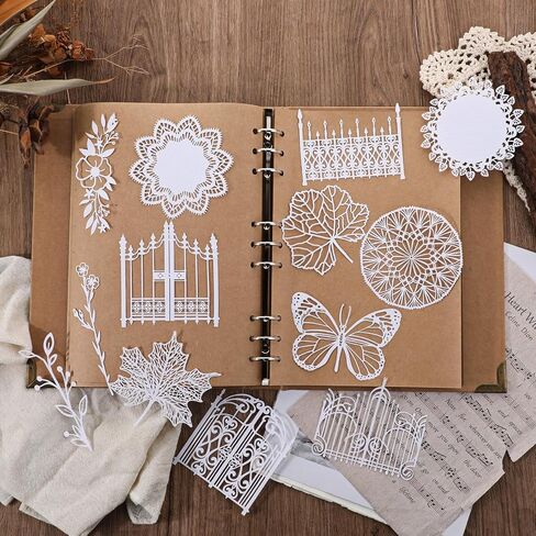 Scrapbook, Scrapbooking Lace Frames Vintage Scrapbook Paper Lace for Scrapbooking Supplies Vintage Scrapbook Cutouts Paper Lace for Junk Journaling,DIY Craft Album Planner Embellishments,Card Making in Saudi Arabia