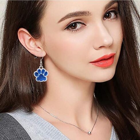 Paw Print Earrings for Women Sterling Silver Dog Paw Earrings Cute Bear Claw Print Earring Puppy Paw Drop Dangle Earrings Lovely Cat Dog Footprint Fashion Earrings Animal Feet Claw Cute Earrings Dog Cat Lover Cat Paw Charm Pendant Paw Jewelry in Saudi Arabia