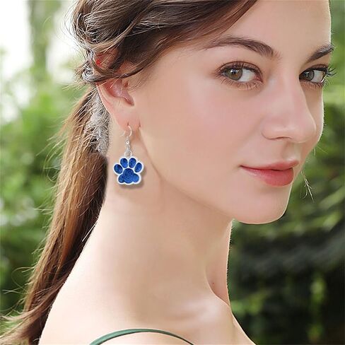 Paw Print Earrings for Women Sterling Silver Dog Paw Earrings Cute Bear Claw Print Earring Puppy Paw Drop Dangle Earrings Lovely Cat Dog Footprint Fashion Earrings Animal Feet Claw Cute Earrings Dog Cat Lover Cat Paw Charm Pendant Paw Jewelry in Saudi Arabia