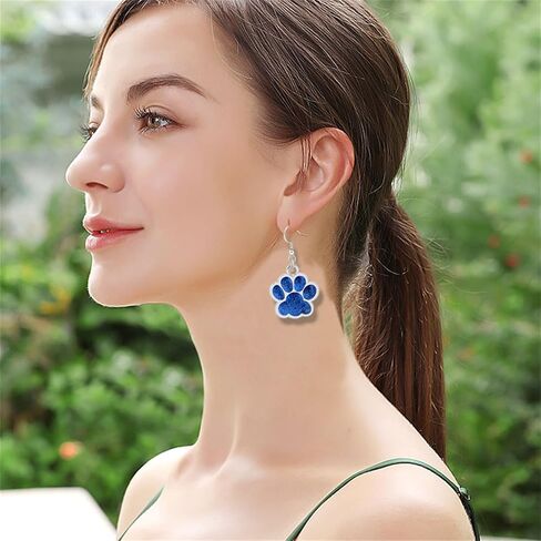 Paw Print Earrings for Women Sterling Silver Dog Paw Earrings Cute Bear Claw Print Earring Puppy Paw Drop Dangle Earrings Lovely Cat Dog Footprint Fashion Earrings Animal Feet Claw Cute Earrings Dog Cat Lover Cat Paw Charm Pendant Paw Jewelry in Saudi Arabia