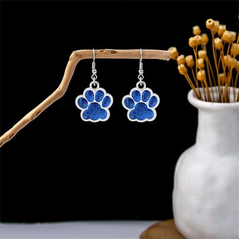 Paw Print Earrings for Women Sterling Silver Dog Paw Earrings Cute Bear Claw Print Earring Puppy Paw Drop Dangle Earrings Lovely Cat Dog Footprint Fashion Earrings Animal Feet Claw Cute Earrings Dog Cat Lover Cat Paw Charm Pendant Paw Jewelry in Saudi Arabia