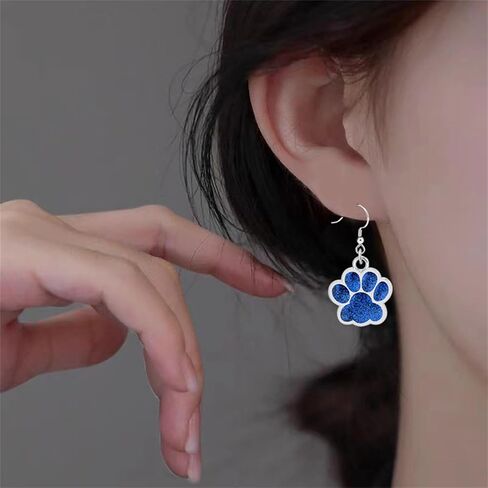 Paw Print Earrings for Women Sterling Silver Dog Paw Earrings Cute Bear Claw Print Earring Puppy Paw Drop Dangle Earrings Lovely Cat Dog Footprint Fashion Earrings Animal Feet Claw Cute Earrings Dog Cat Lover Cat Paw Charm Pendant Paw Jewelry in Saudi Arabia