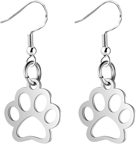 Paw Print Earrings for Women Sterling Silver Dog Paw Earrings Cute Bear Claw Print Earring Puppy Paw Drop Dangle Earrings Lovely Cat Dog Footprint Fashion Earrings Animal Feet Claw Cute Earrings Dog Cat Lover Cat Paw Charm Pendant Paw Jewelry in Saudi Arabia
