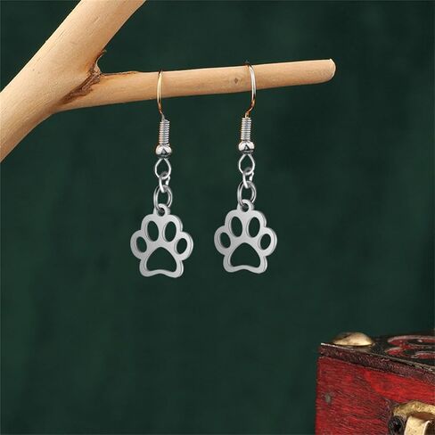 Paw Print Earrings for Women Sterling Silver Dog Paw Earrings Cute Bear Claw Print Earring Puppy Paw Drop Dangle Earrings Lovely Cat Dog Footprint Fashion Earrings Animal Feet Claw Cute Earrings Dog Cat Lover Cat Paw Charm Pendant Paw Jewelry in Saudi Arabia