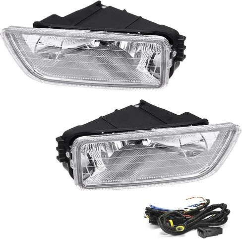 Driving Fog Lights Lamps Replacement for Honda Accord 2003-2007 Sedan JDM Japan style full kit 4 Door Only Rare with H11 12V 55W Halogen Bulbs & Wiring Harness Kit (Clear Lens) in Saudi Arabia